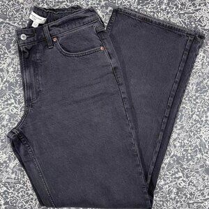 👖 Washed black Abercrombie & Fitch, The Baggy Low Rise Curve Love jeans